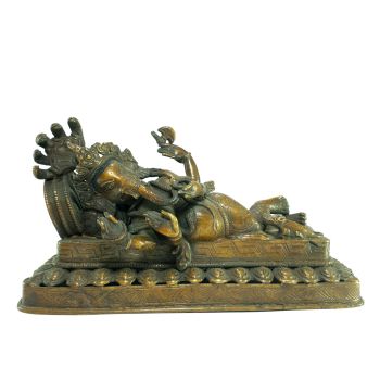  Old Stock Statue of Sleeping Ganesh Oxidized , Last Piece 