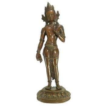  Old Stock Statue of Standing Avalokiteshvara Oxidized , Last Piece 