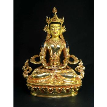 Statue of Aparmita Full Gold Plated , Painted Face