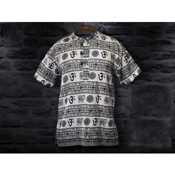 Nepali Handmade Cotton Sage Kurta , White 