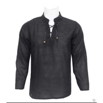 Nepali Handmade Cotton Kurta , Black Dying 