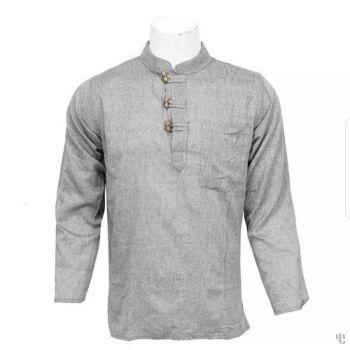 Nepali Handmade Cotton Kurta , Ivory Dying 