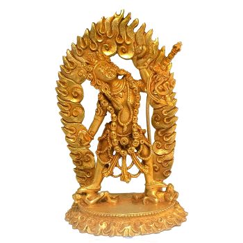 Nepali Small Statue Of Vajrayogini , Full Gold Plated 