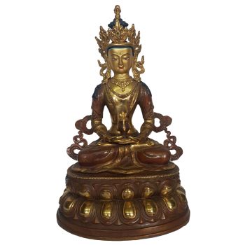 Statue of Parmita Partly gold Plated , Painted Face