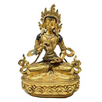 Nepali Statue Of Vajrasattva, Full Gold Plated