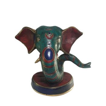 Statue of Ganesh with Real Stone Setting , Better Work