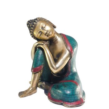 Statue of Resting Buddha with Real Stone Setting , Better Work