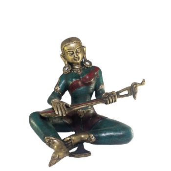 Statue of Saraswati with Real Stone Setting , Better Work