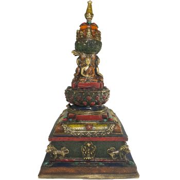 Statue of Stupa with Painted