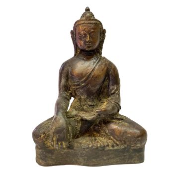 40+ Year Handmade Statue Of Shakyamuni Buddha, Copper Antique