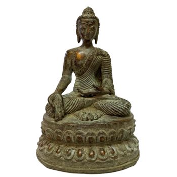  40+ Year Handmade Statue Of Ratnasambhava Buddha , Copper Antique 