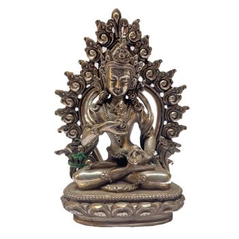 Masterpiece , Sterling Silver, 430 Gram Statue of Vajrasattva, Old Stock