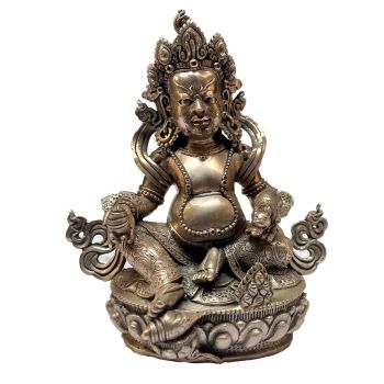  Masterpiece , Sterling Silver, 451 Gram Statue of Yellow Jambhala, Old Stock 