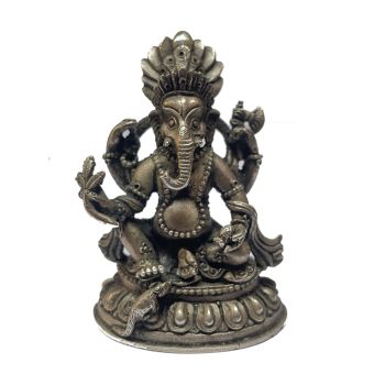 Masterpiece , Sterling Silver, 86 Gram Statue of Ganesh, Old Stock