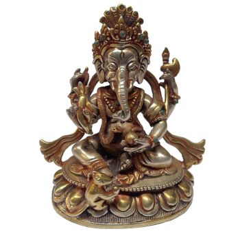 Masterpiece , Sterling Silver, 300 Gram Statue of Ganesh, Old Stock
