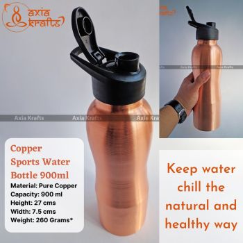 Copper Sports Water Bottle 900 Ml