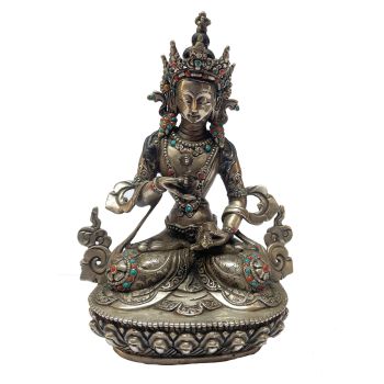  Masterpiece , Sterling Silver, 634 Gram Statue of Vajrasattva, Old Stock 