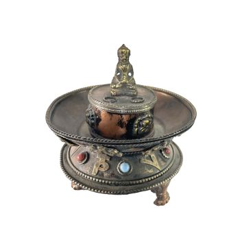 Buddha Incense Burner, Copper plated 