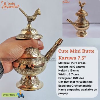 Cute Mini Butte Brass Karuwa