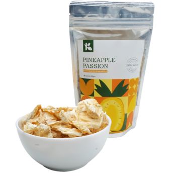 Khetipati Organics/Pineapple passion/ Dehydrated Pineapple/Dried Pineapple/ Healthy Snack/100 % Natural/No Added Sugar/ No Preservatives
