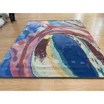 Hand knotted Nepalese tibetan wool/silk 150 Knots rug .