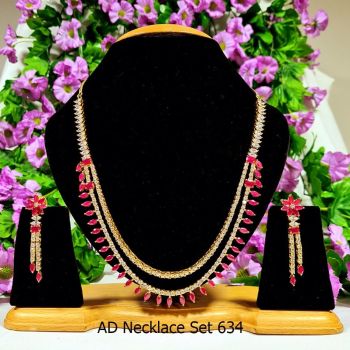 (634) American Diamond Necklace Set