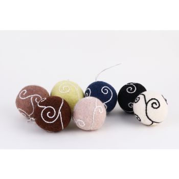 Spiral Backstitch Xmas Bauble