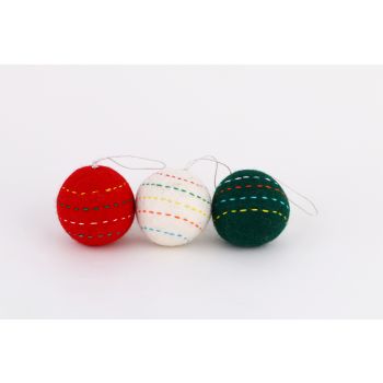 Running Stripe Xmas Bauble