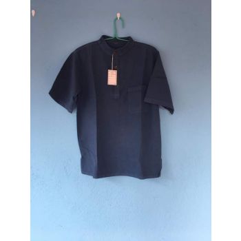 Soft & Comfortable Fine Cotton Dark Blue T-shirt Kurtha 