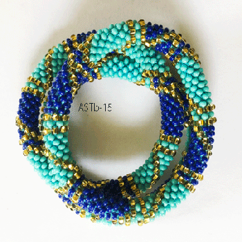 Glass Bead Kids Roll On Bracelets 