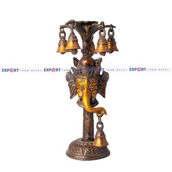 Ganesh Head and Bells Stand