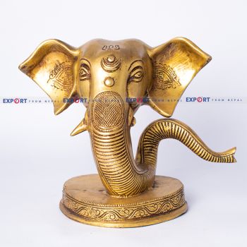 Handmade 3D Ganesh Head Statue