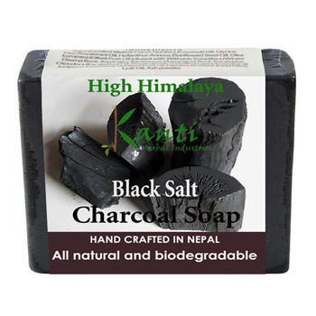 Kanti Herbal Black Salt Charcoal Soap- 100gm