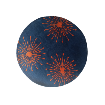 Handknotted Nepali Woolen Carpet – 60 Knots, 100 cm Round, Modern All-Over Pattern,