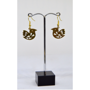 Brass Bird Earrings