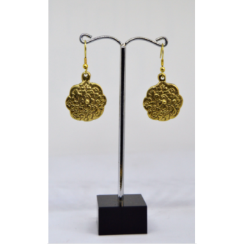 Brass Lotus Earring