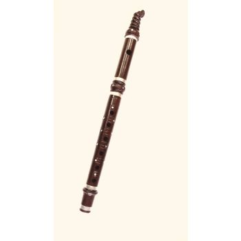 Brown Tip Wooden Carved Flute  