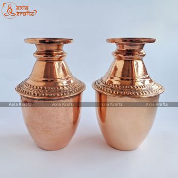 Butte Ghalcha 6.3 inches Set | Tama Ghalcha | Copper kalash | Axia Krafts