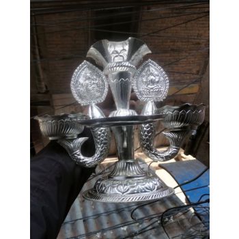 Silver coated copper tikadani 20cm