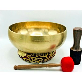 12 Inch High Quality Tibetan Singing Bowl-Peter Hess singing Bowl-Deep Resonate Sound Vibration Singing Bowl-Yoga and Meditation Sound Healing Bowl-Chakra Balancing Singing Bowl-Sound bathing and soothing music bowl comes with cushion, mallet, and striker