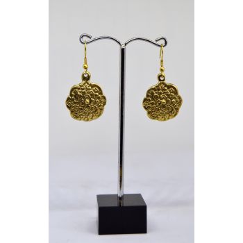 Brass Lotus Earring