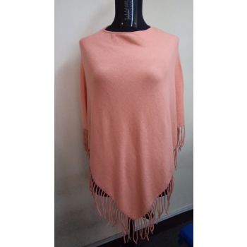  Pure Cashmere Poncho with italian  frienge  Hand Made  in Nepal