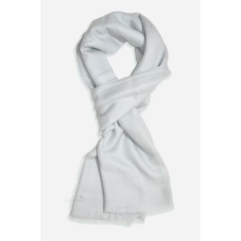 100% Pure Cashmere White Stole