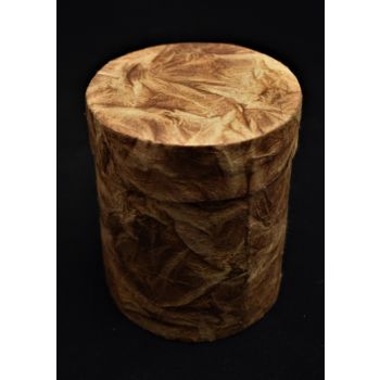 Marble Print Designed Lokta Paper Cylindrical Box