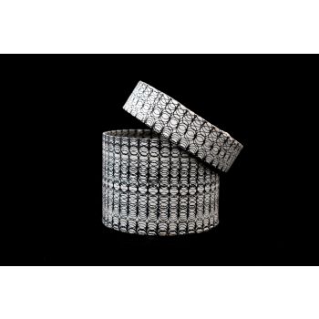 Lokta paper-cylindrical box-black & white printed