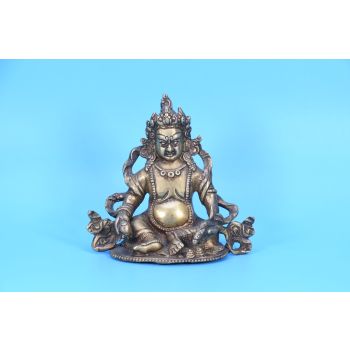5" Tibetan Jambhala Magic Wealth God Buddha Statue