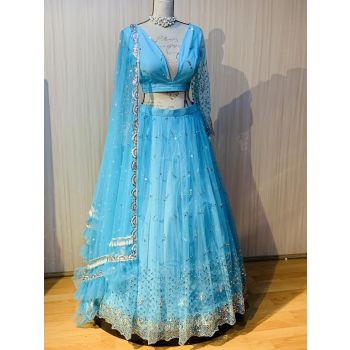 Sky Blue Lehenga Set for Women