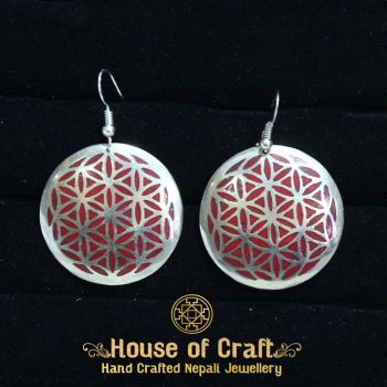 Light Weight Handmade Stone Filled Brass Tranquility Earring