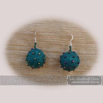 Round Earring with Beads