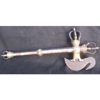 Antique Master Quality Handmade Tantrik Tibetan Dakini Karti Khatvanga, Nepal